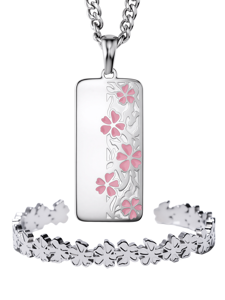 Blossom Set with the Petal Cuff and Sakura Necklace
