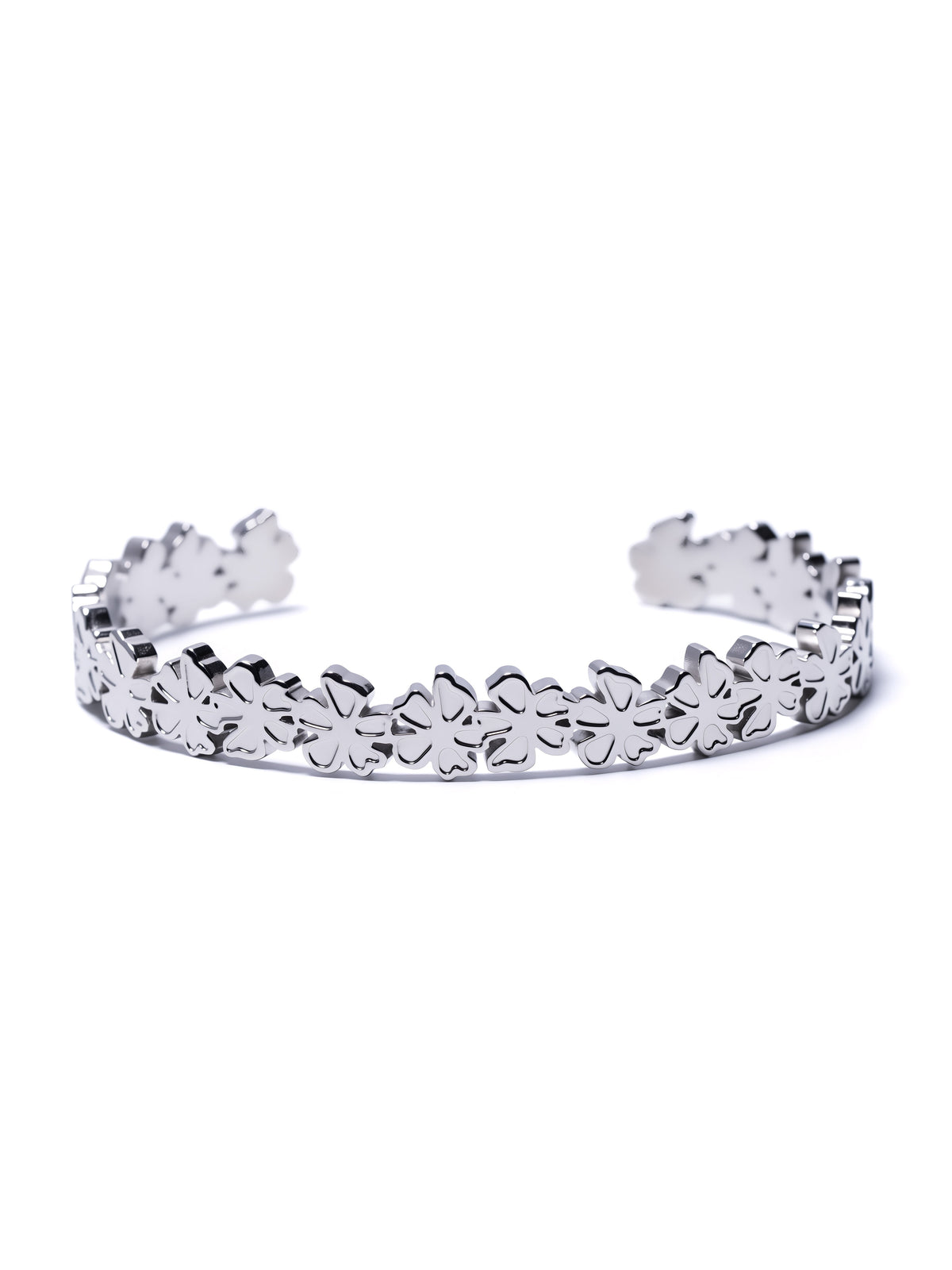 Petal Cuff bracelet in polished steel