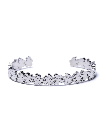 Petal Cuff bracelet in polished steel